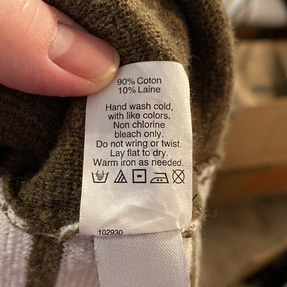 Madewell Striped Boat Neck Sweater XS | Shoulder Zip | Boxy Cotton Wool Knit - Picture 11 of 12